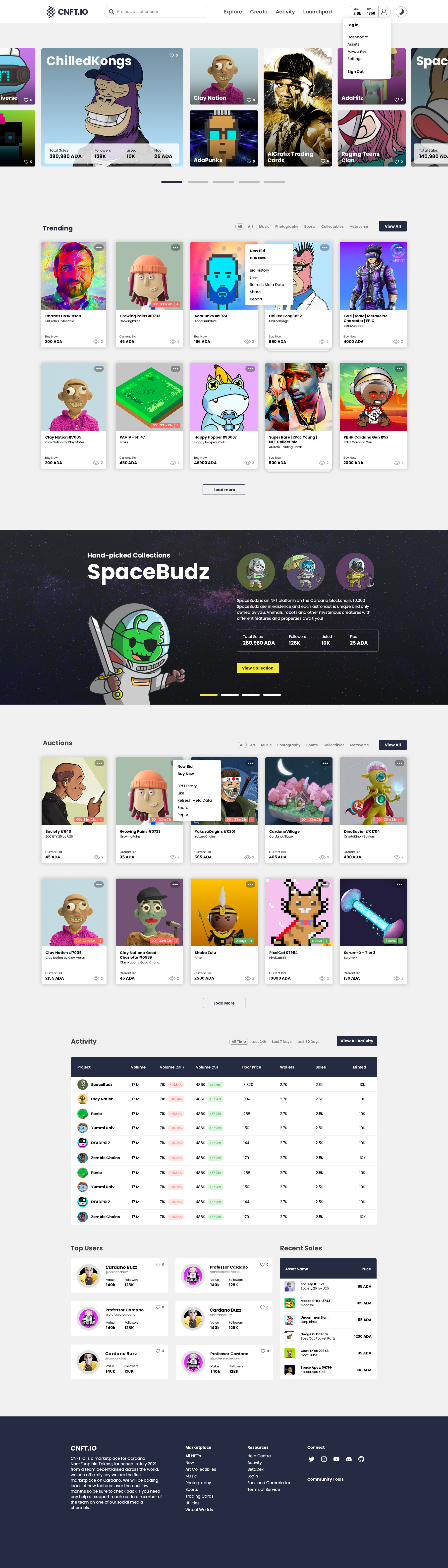 CNFT NFT Marketplace Screen