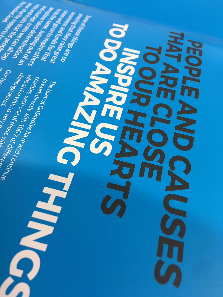 GoSkydive Brochure Closeup