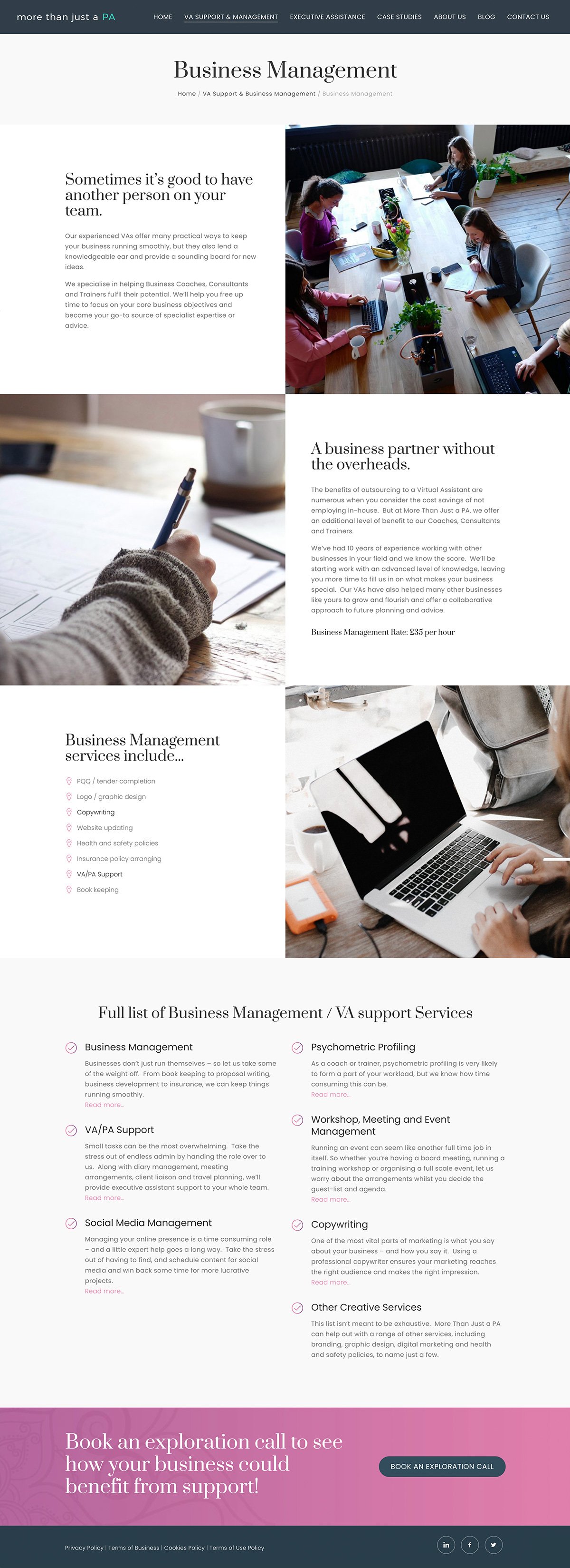 More than just a p.a Services Page