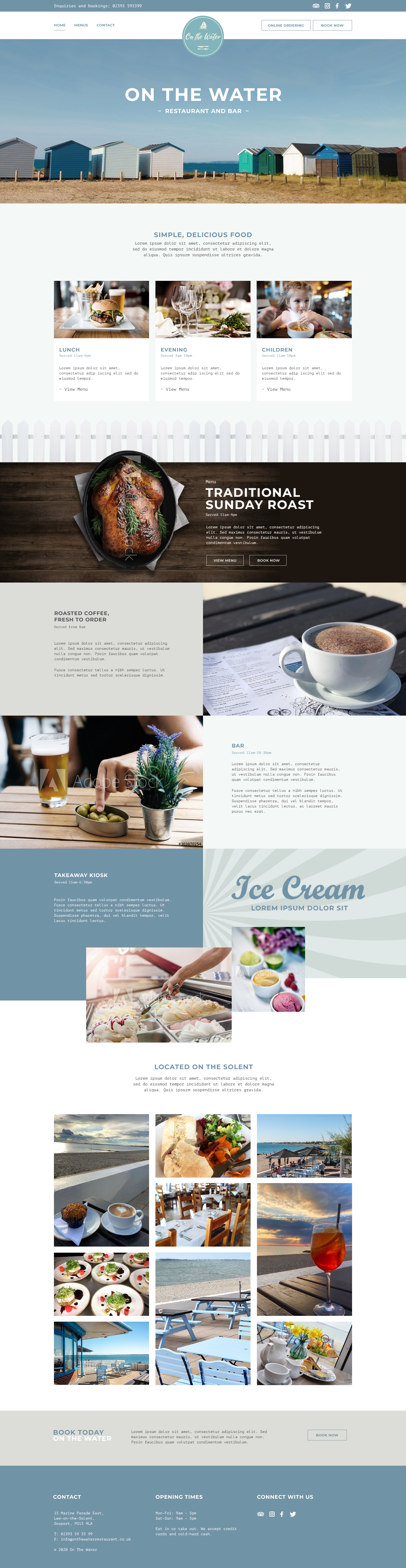 On The Water Restaurant Homepage