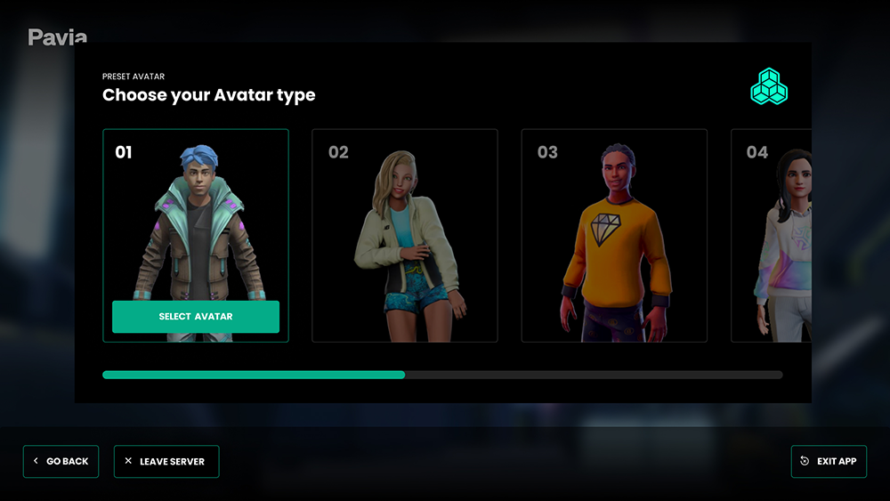 Pavia UI Design Screen